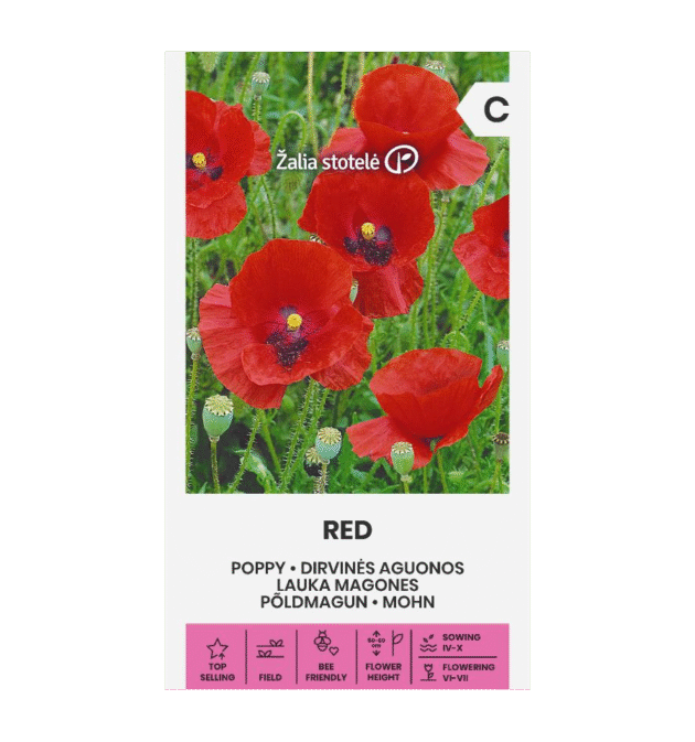 Papaveri seemned "Poppy Red"